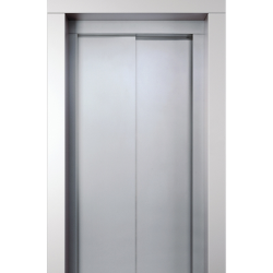 Satin Stainless Steel Telescopic Floor Door 2 Panels  